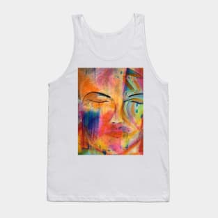 Closedeyes closeup face with closed eyes Tank Top